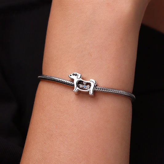 Gnoce Hollow Puppy Bone Birthstone Charm_6