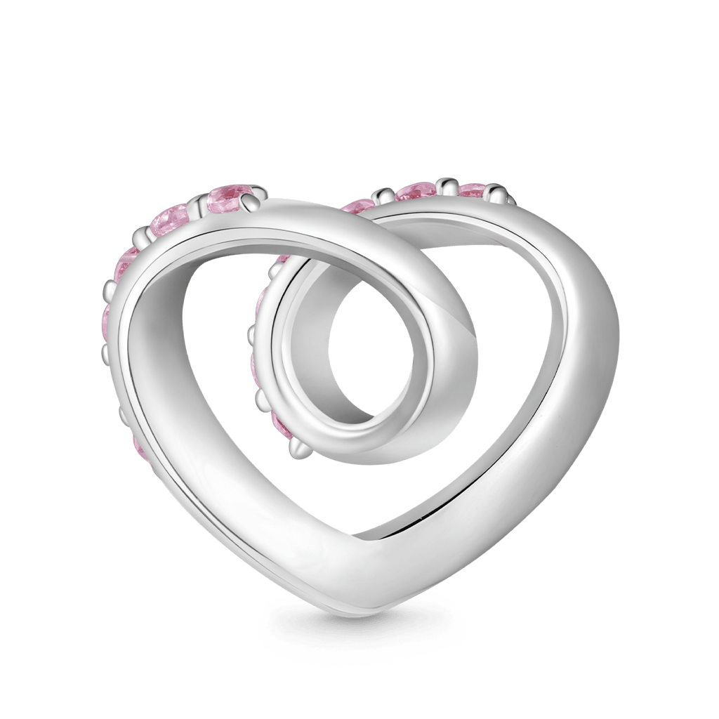 Gnoce Wrap Heart Engravable Birthstone Charm_3