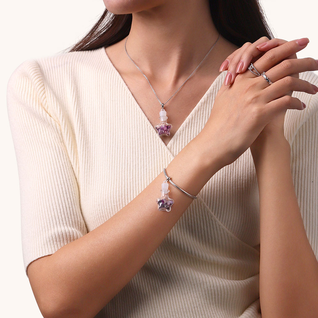 Gnoce Natural Multicolor Crystal Abstract Pendant Dangle Charm_4