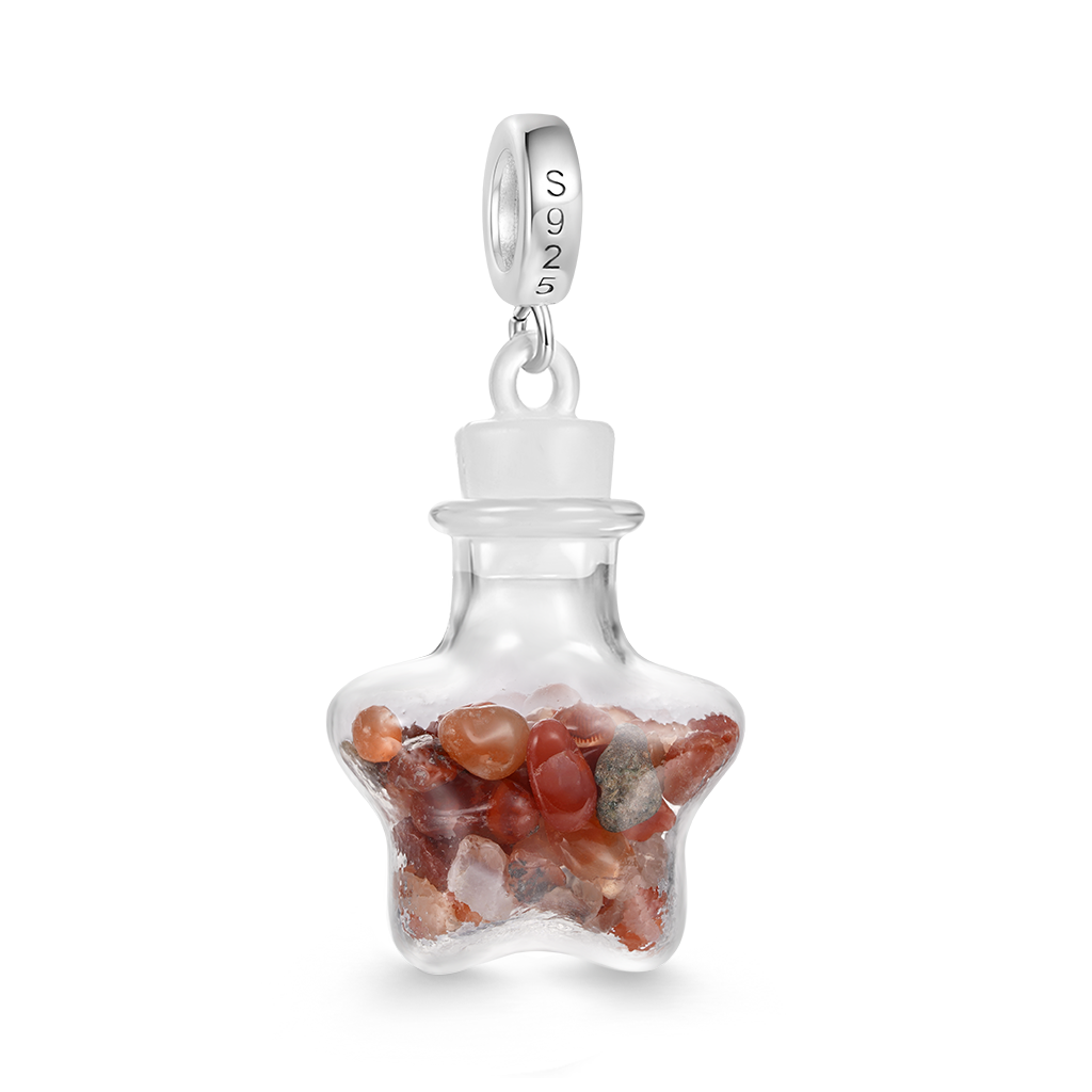 Gnoce Red Crystal Glass Bottle Pendant Dangle Charm_2