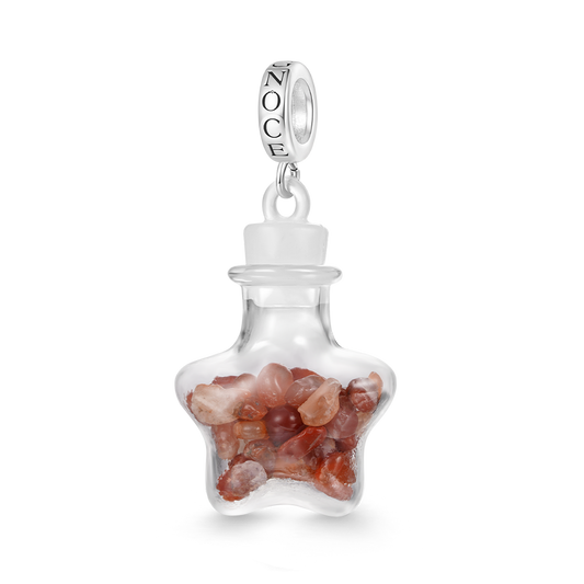Gnoce Red Crystal Glass Bottle Pendant Dangle Charm_1