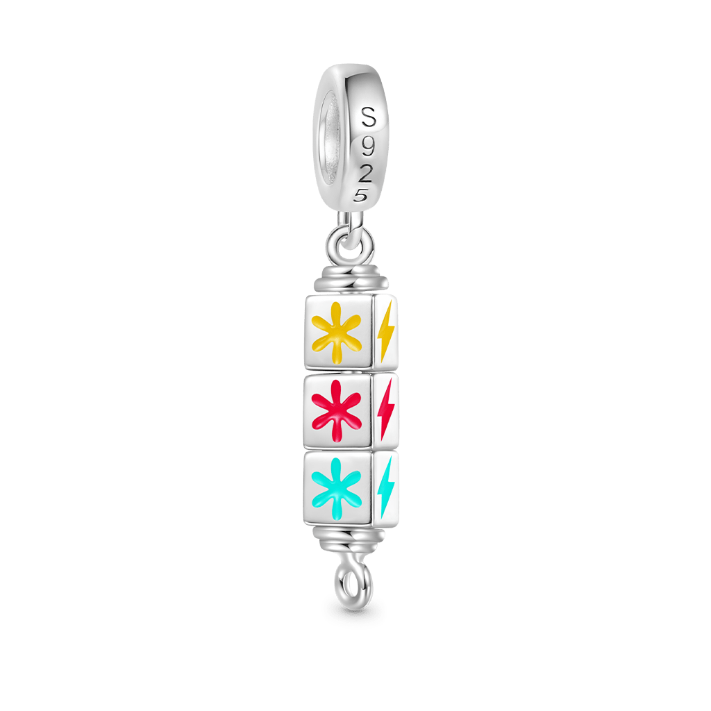 Gnoce Personalized 3-Block Rotating Digital Pendant Dangle Charm_3