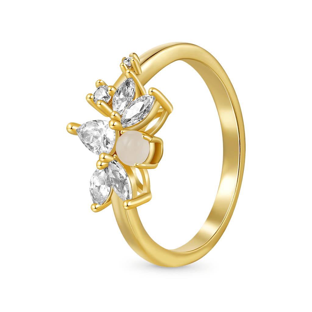 Gnoce 18K Gold Plated Glow-in-the-Dark Butterfly Open Ring_2