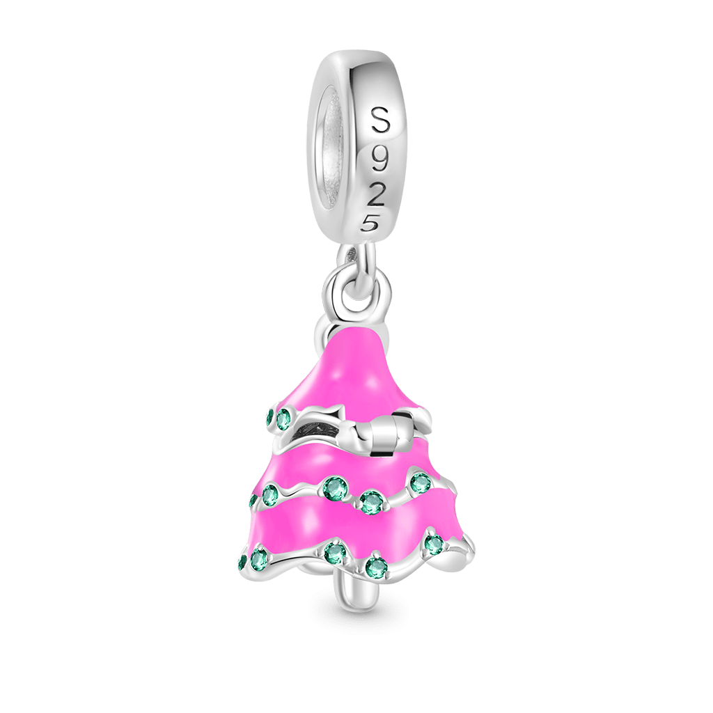 Gnoce Openable Surprise Christmas Pink Tree Pendant Dangle Charm_3
