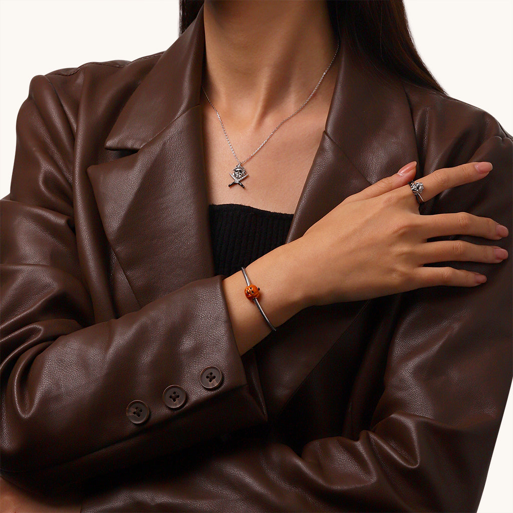 Gnoce Halloween Horror Pumpkin Head Charm_4