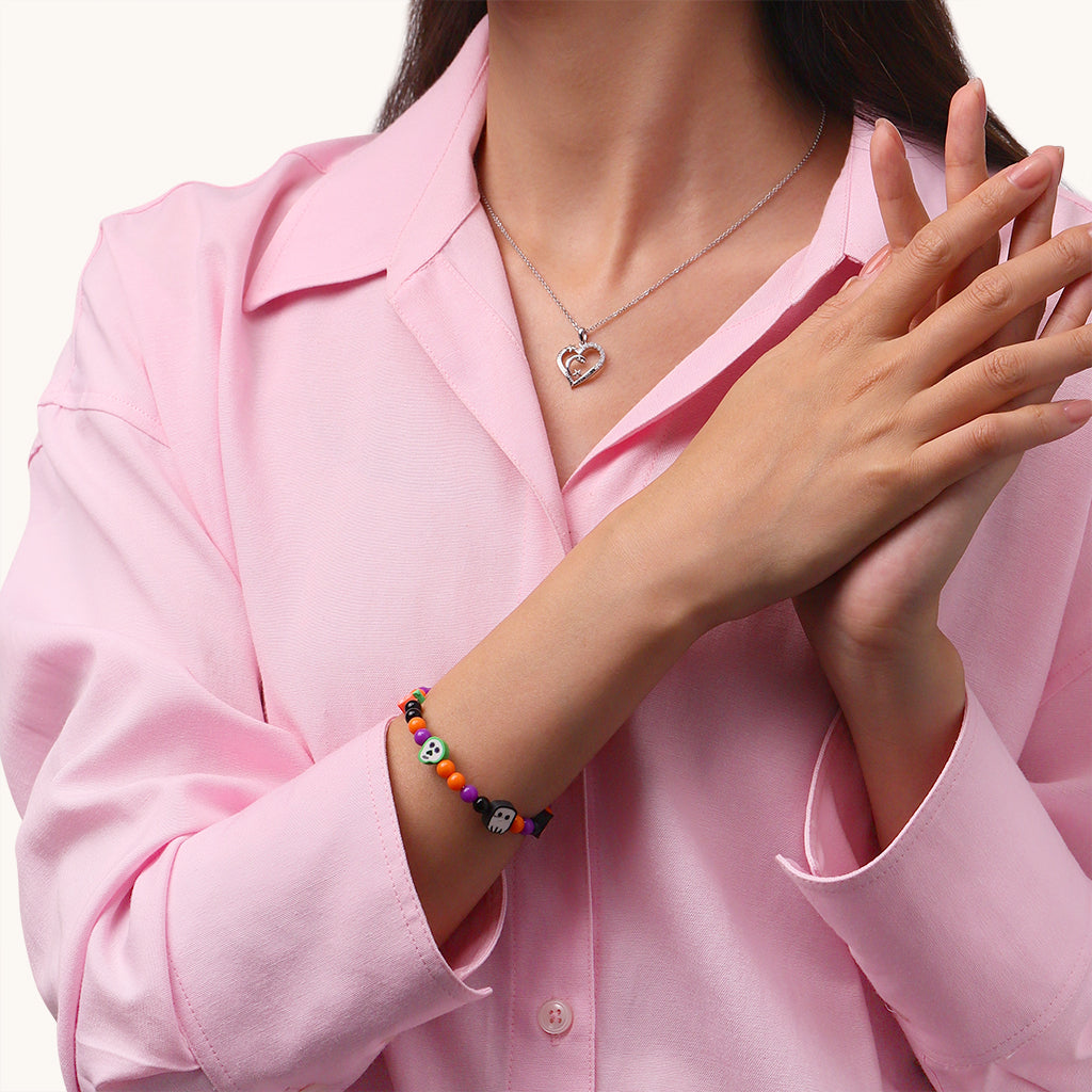 Gnoce Halloween DIY Multi Color Beaded Bracelet_5