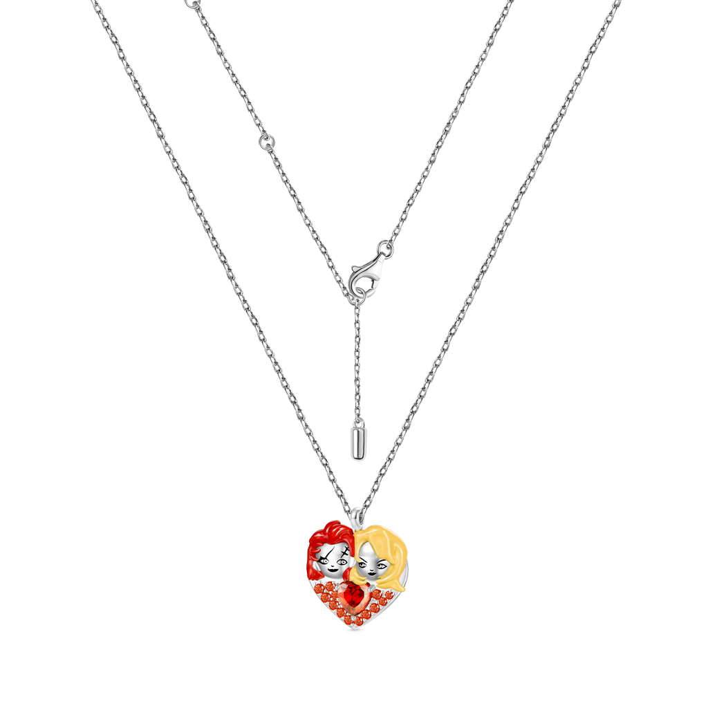 Gnoce Shinny “Til Death Do Us Part” Chucky & Tiffany Heart Necklace_3