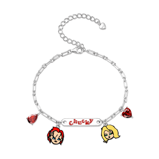 Gnoce Chucky and Tiffany Dark Love Chain Bracelet_1