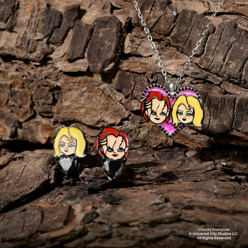 Gnoce Twisted Couple Chucky and Tiffany Heart Necklace_4