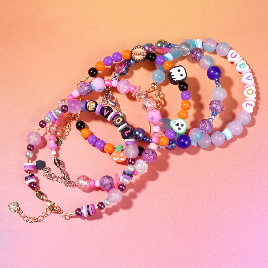 Gnoce Halloween DIY Multi Color Beaded Bracelet_4