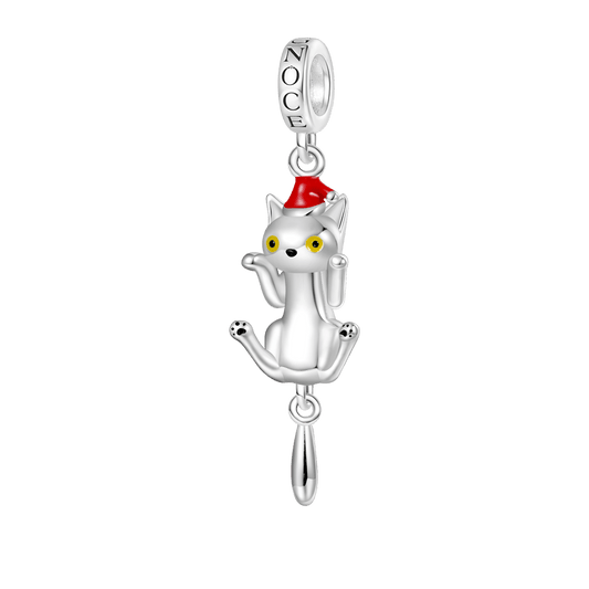 Gnoce Christmas Cute Cat Pendant Dangle Charm_1