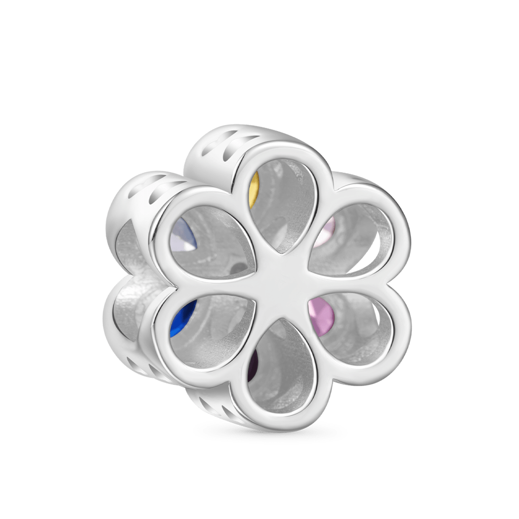Gnoce Rainbow Gemstone Daisy Charm_2