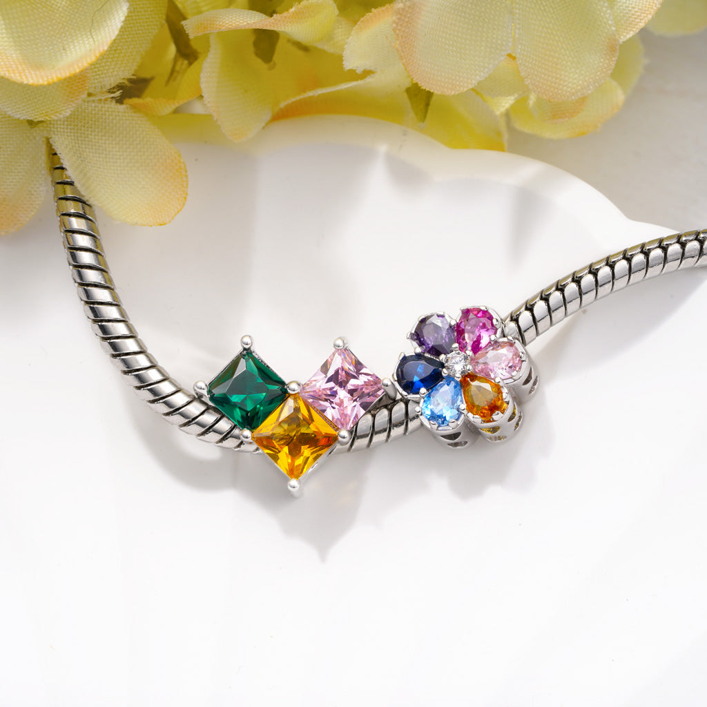 Gnoce Rainbow Gemstone Daisy Charm_3