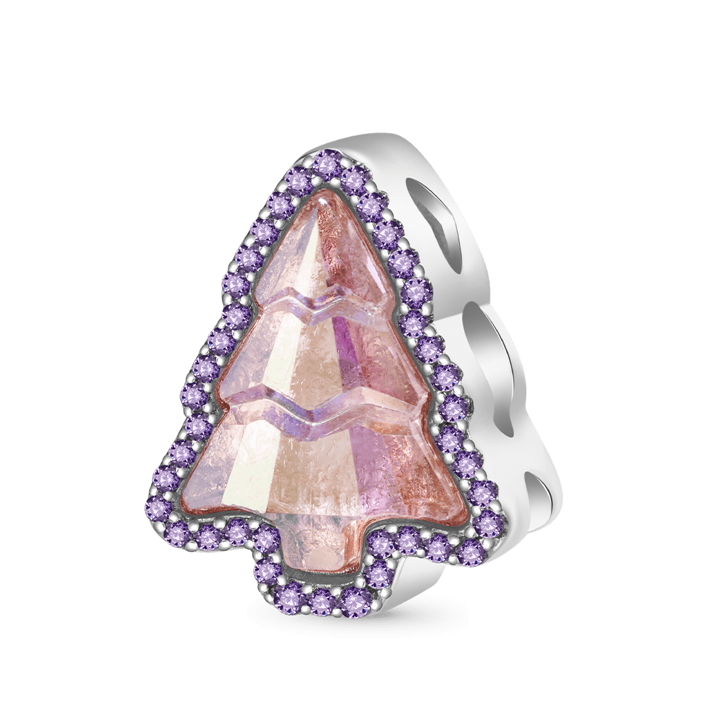 Gnoce Pink Purple Christmas Tree Charm_1