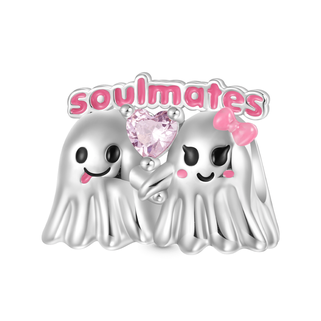 Gnoce Hand-in-Hand Ghost Soulmate Heart Engravable Charm_1