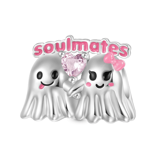 Gnoce Hand-in-Hand Ghost Soulmate Heart Engravable Charm_1