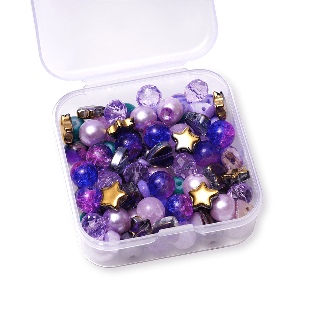 Gnoce Crystal Purple Glass DIY Beaded Bracelet_3