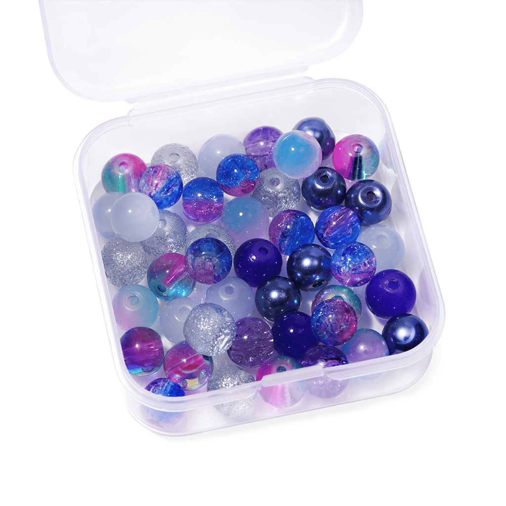 Gnoce DIY Indigo Blue Galaxy Glass Beaded Bracelet_3