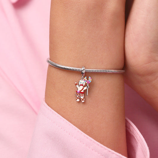 Gnoce Rebel Gingerbread Man Pendant Dangle Charm_7