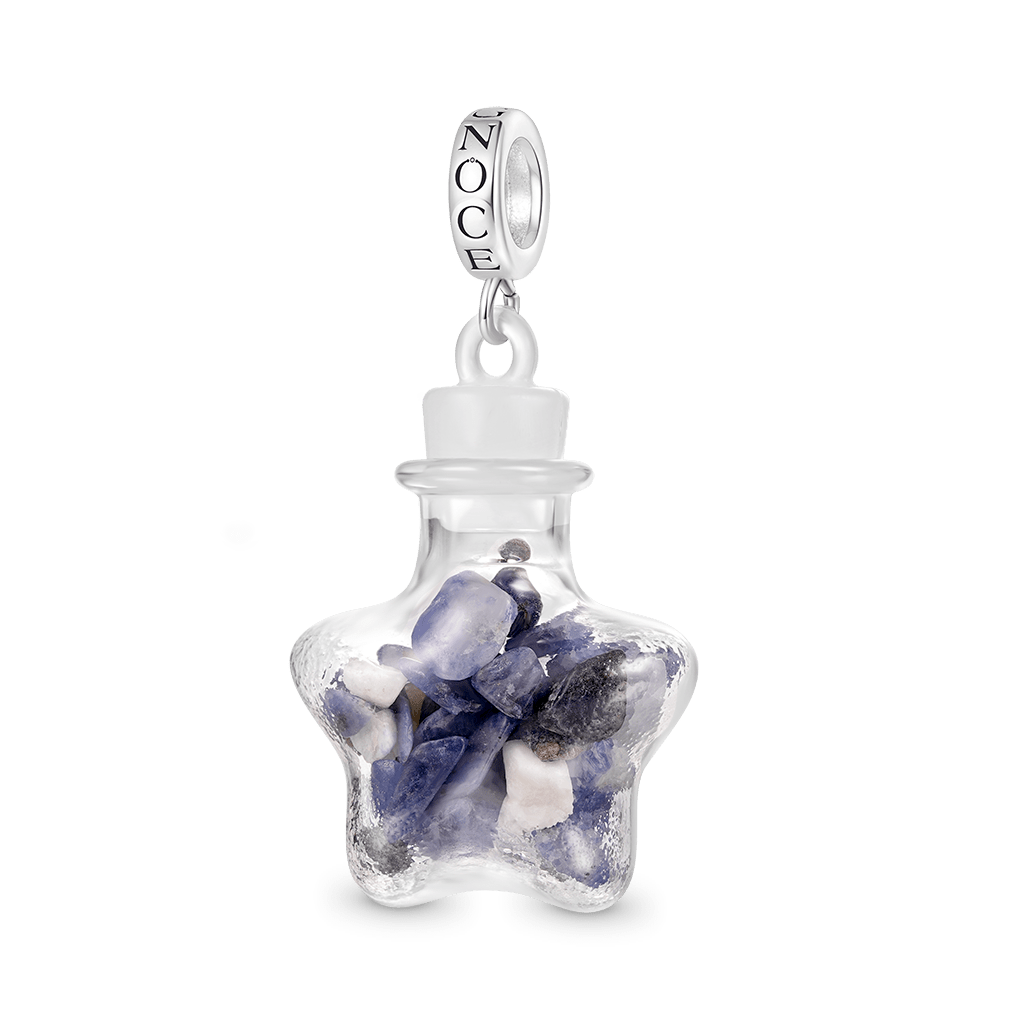Gnoce Natural Kyanite Star Bottle Pendant Dangle Charm_1