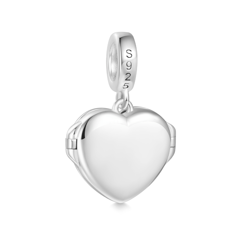 Gnoce Openable Heart Window & Glow-in-the-Dark Galaxy Pendant Dangle Charm_4