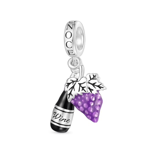Gnoce Grape & Wine Pendant Dangle Charm_1