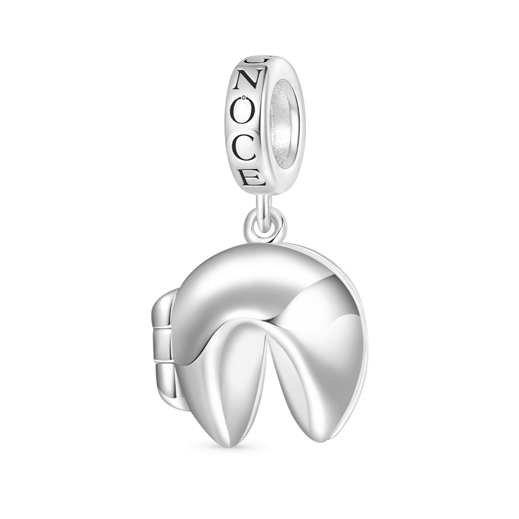 Gnoce Engravable Fortune Cookie Pendant Dangle Charm_2