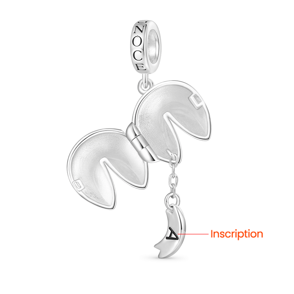 Gnoce Engravable Fortune Cookie Pendant Dangle Charm_3
