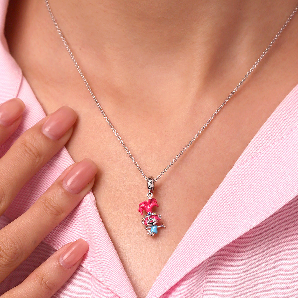 Gnoce Trolls Dancing Poppy Pendant Dangle Charm_5