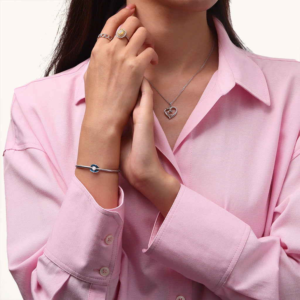 Gnoce Shell Heart Birthstone Charm_5