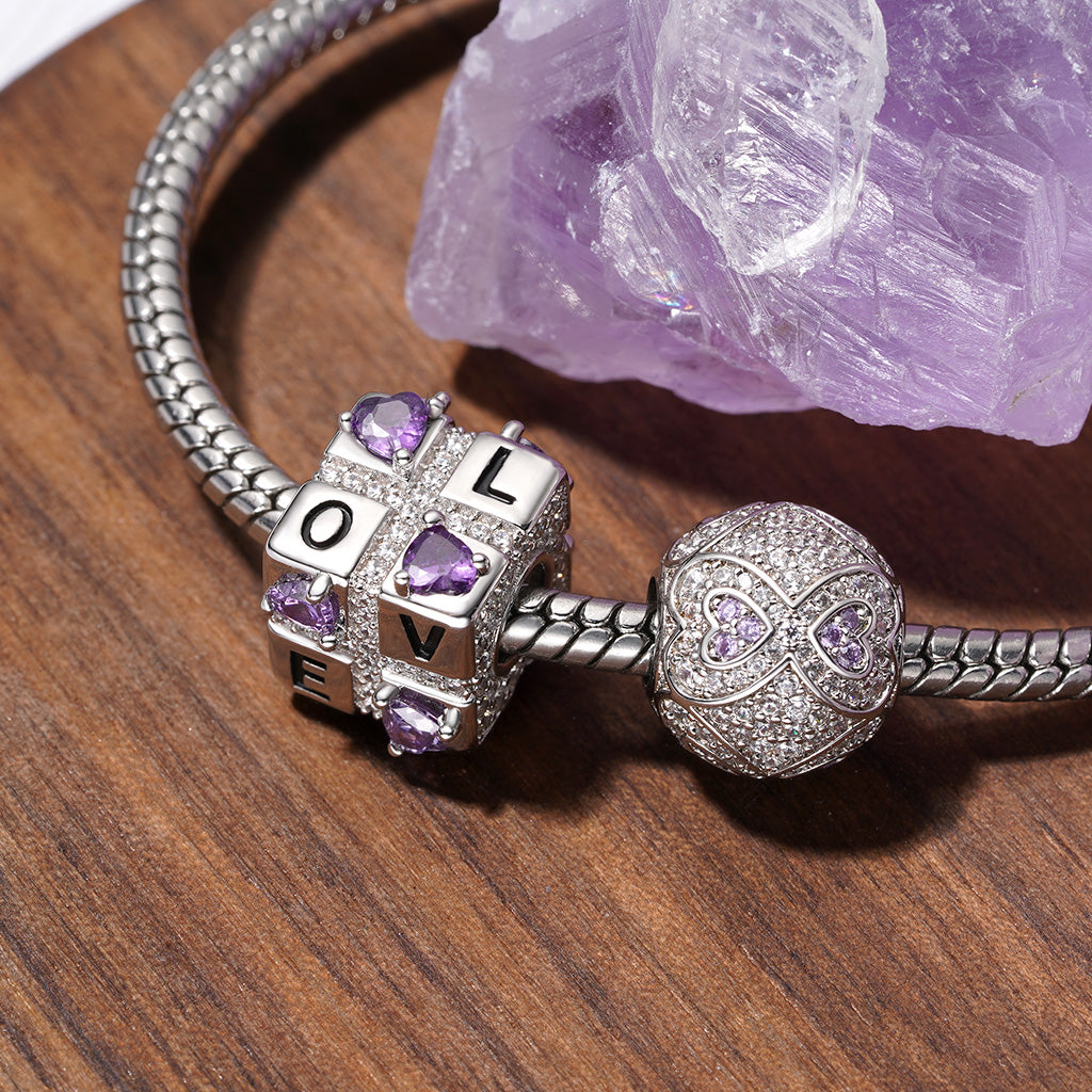 Gnoce Engravable Favours Of Love Square Dice Charm_4