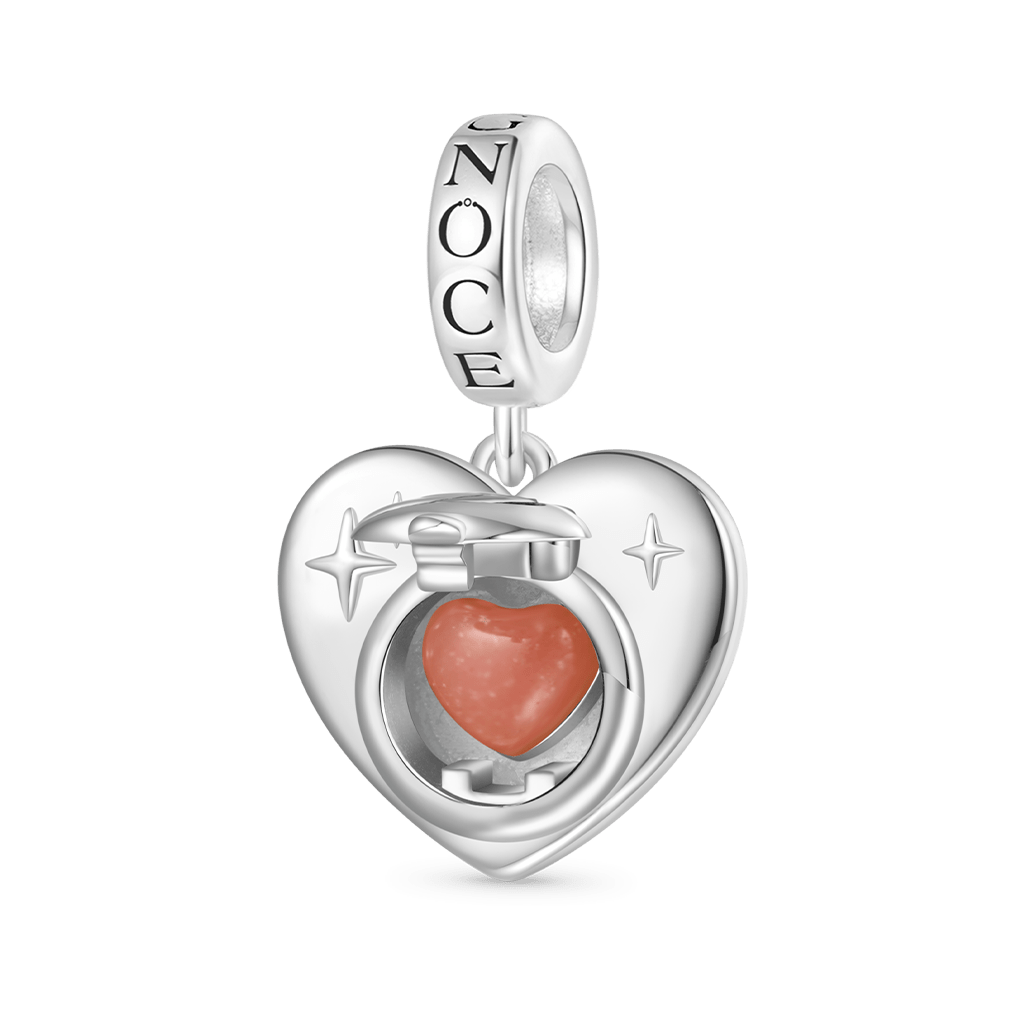 Gnoce Valentine's Day Beating Heart Engravable Pendant Dangle Charm_2