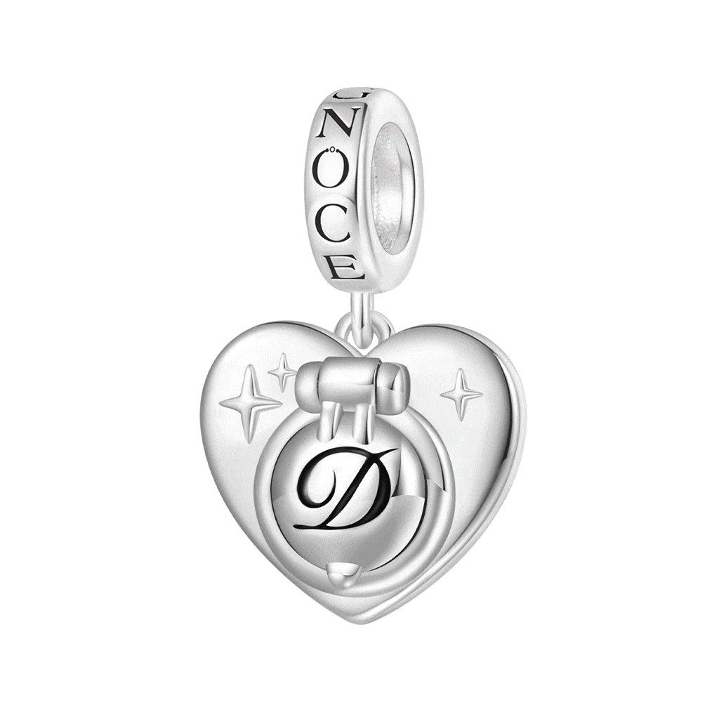 Gnoce Valentine's Day Beating Heart Engravable Pendant Dangle Charm_1