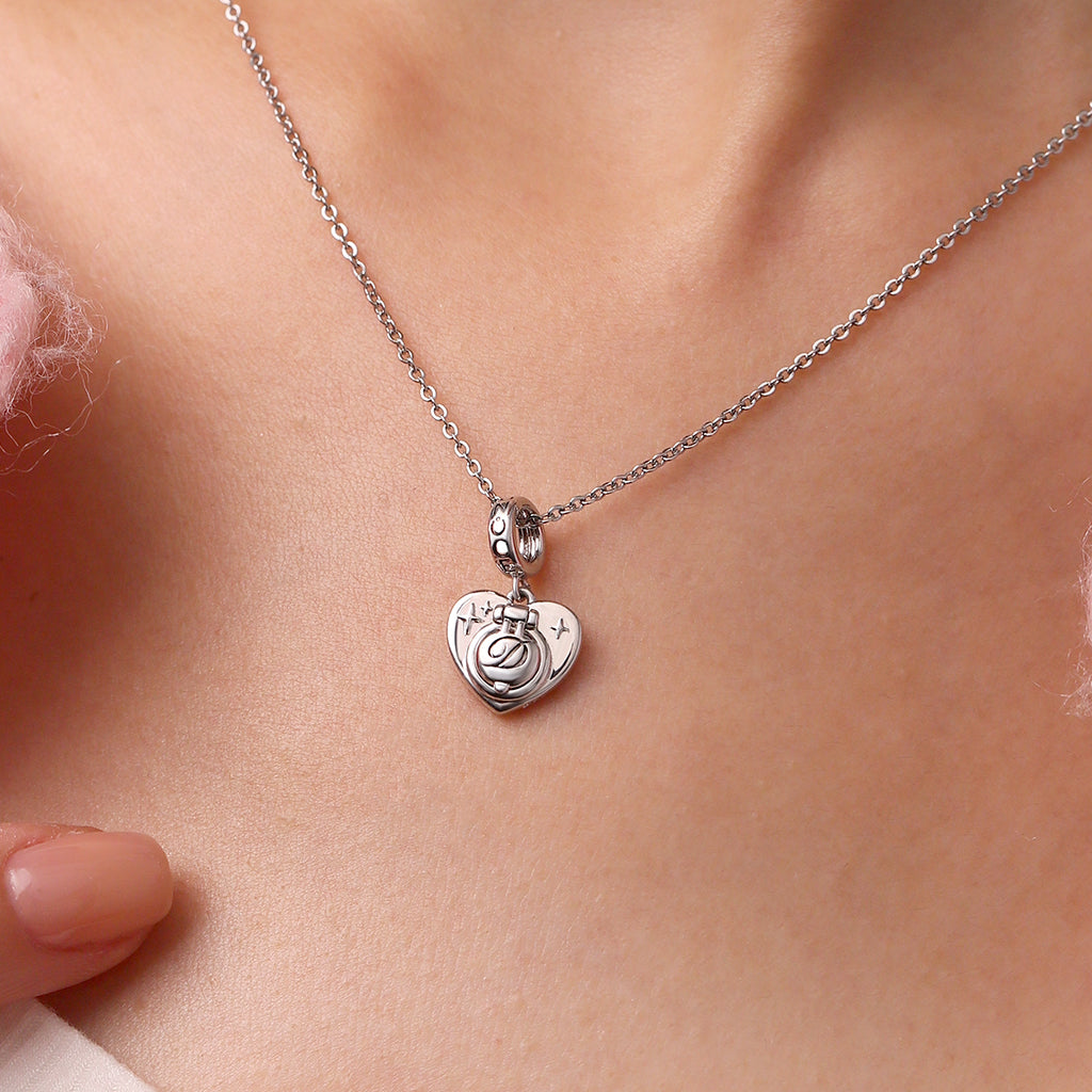 Gnoce Valentine's Day Beating Heart Engravable Pendant Dangle Charm_7