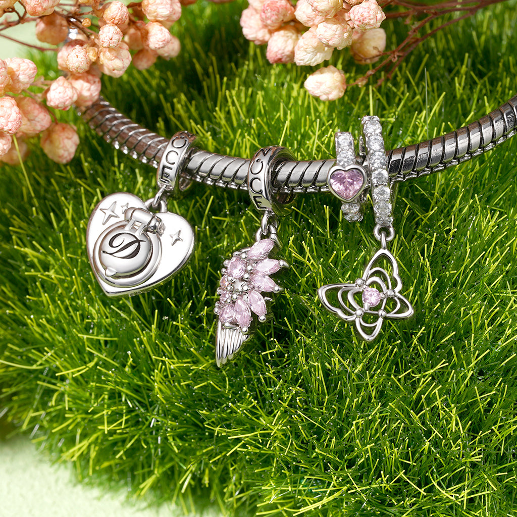 Gnoce Valentine's Day Beating Heart Engravable Pendant Dangle Charm_5