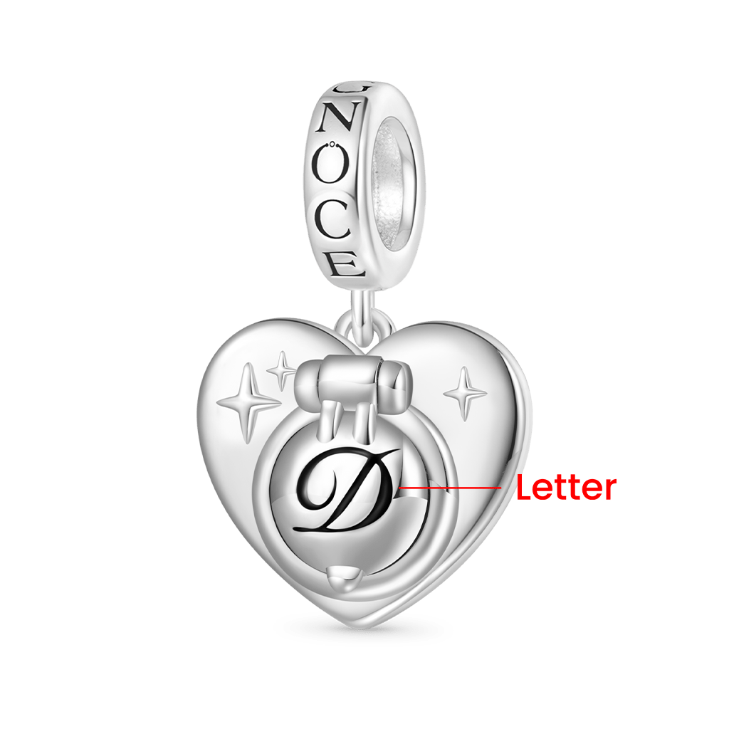 Gnoce Valentine's Day Beating Heart Engravable Pendant Dangle Charm_4