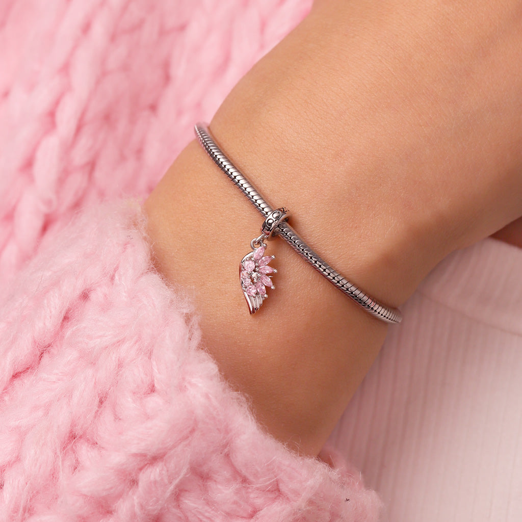 Gnoce Heaven Blessing Angel Wings Birthstone Pendant Dangle Charm_5