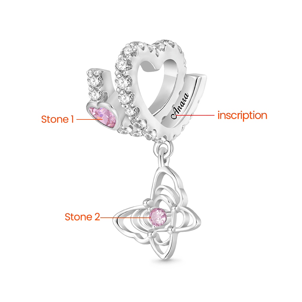 Gnoce Valentine's Day Butterfly Love Letter Personalized Charm_2