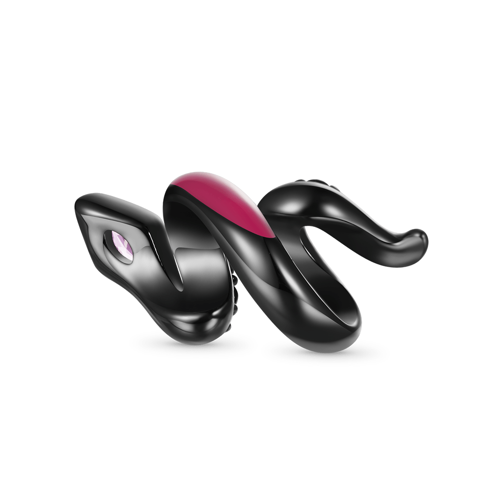 Gnoce Luminous Black Snake Birthstone Charm_2