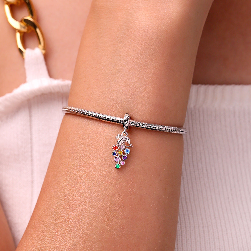 Gnoce Bunch of Grapes Personalized Pendant Dangle Charm_6