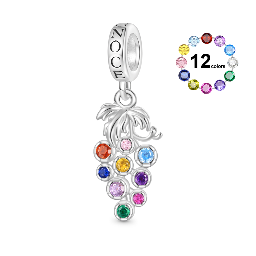 Gnoce Bunch of Grapes Personalized Pendant Dangle Charm_1