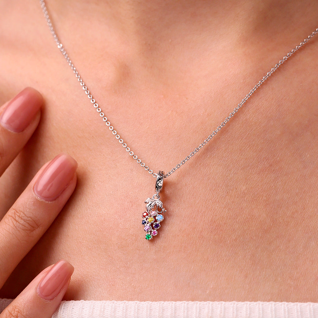 Gnoce Bunch of Grapes Personalized Pendant Dangle Charm_7