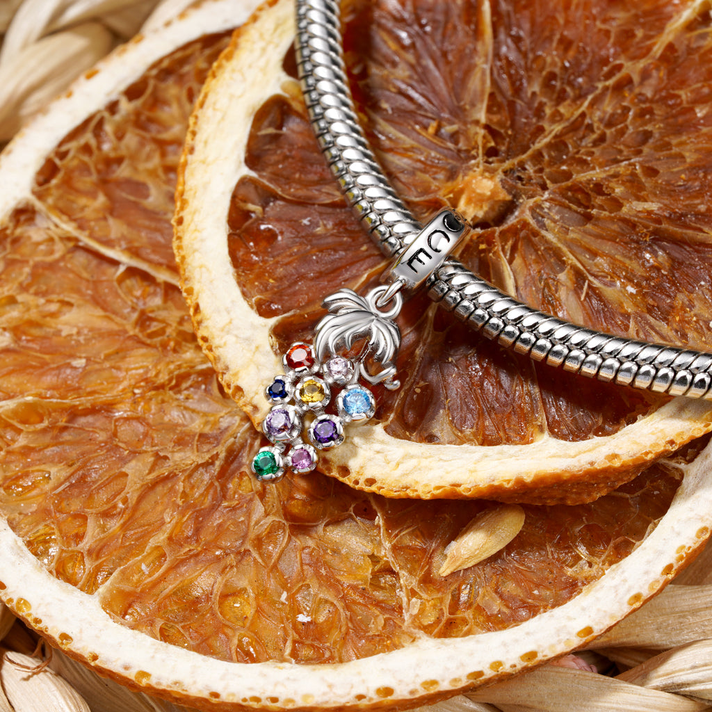 Gnoce Bunch of Grapes Personalized Pendant Dangle Charm_4