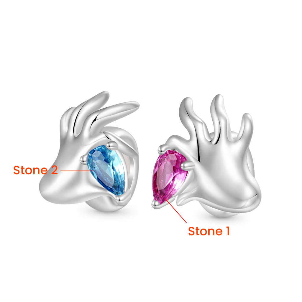 Gnoce Hands with Love Birthstone Charm_2