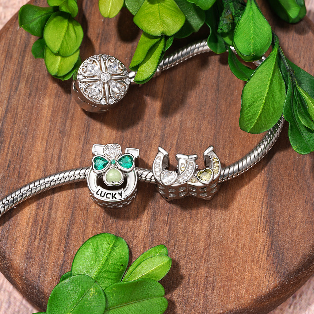 Gnoce Double Horseshoe Personalized Charm_5