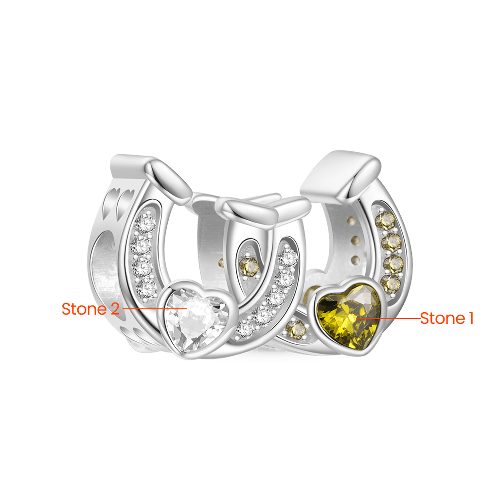 Gnoce Double Horseshoe Personalized Charm_4