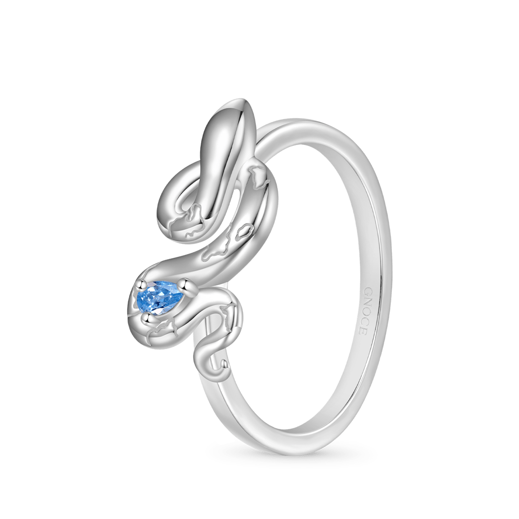 Gnoce Zodiac Snake Birthstone Ring_2