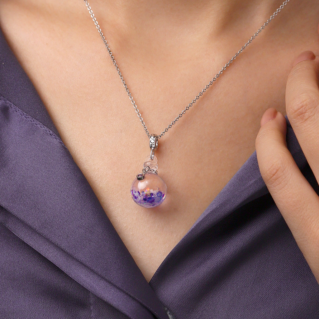 Gnoce Purple Glitter Musical Note Sequin Pendant Dangle Charm_6