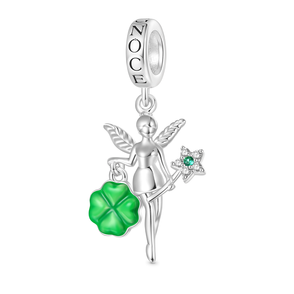 Gnoce Fairy Hand-held Glow-in-the-Dark Four-leaf Clover Pendant Dangle Charm_2