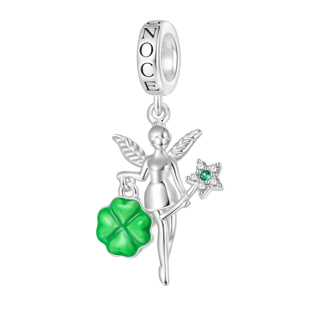 Gnoce Fairy Hand-held Glow-in-the-Dark Four-leaf Clover Pendant Dangle Charm_1